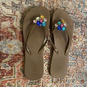 Rue 21 jewel embellished flip flops